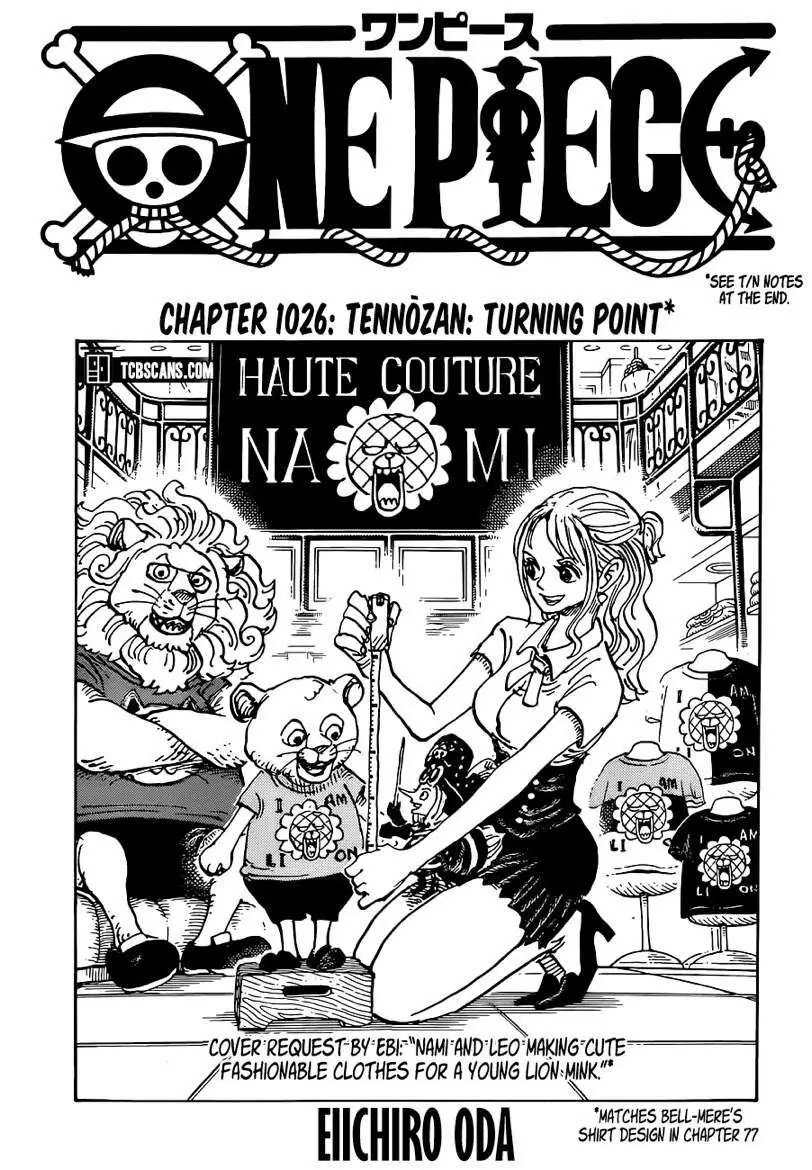 One Piece chương 1026, trang 1