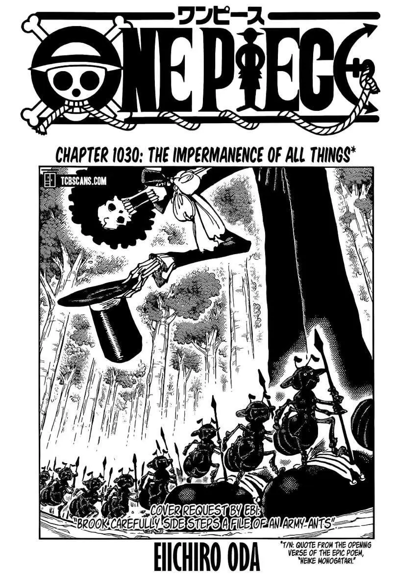 One Piece chương 1030, trang 1