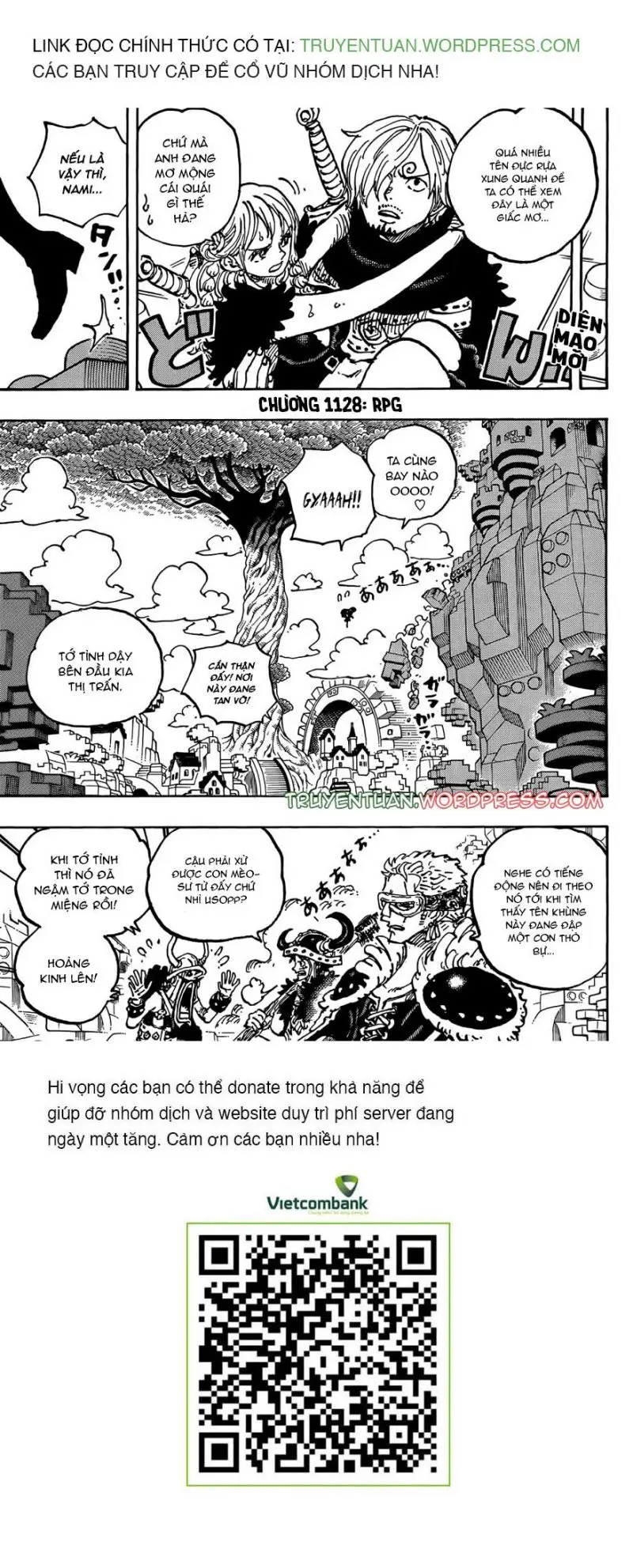 One Piece chương 1128, trang 1