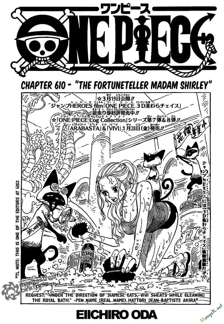 One Piece chương 610, trang 1