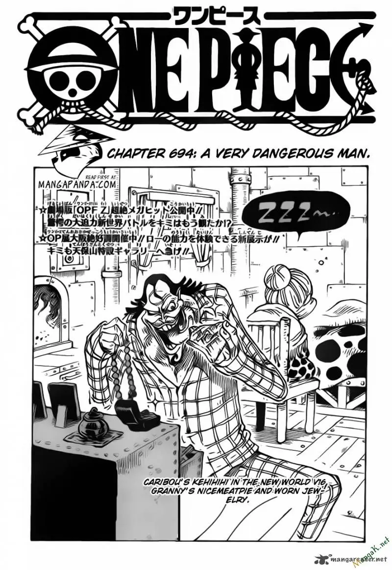 One Piece chương 694, trang 1