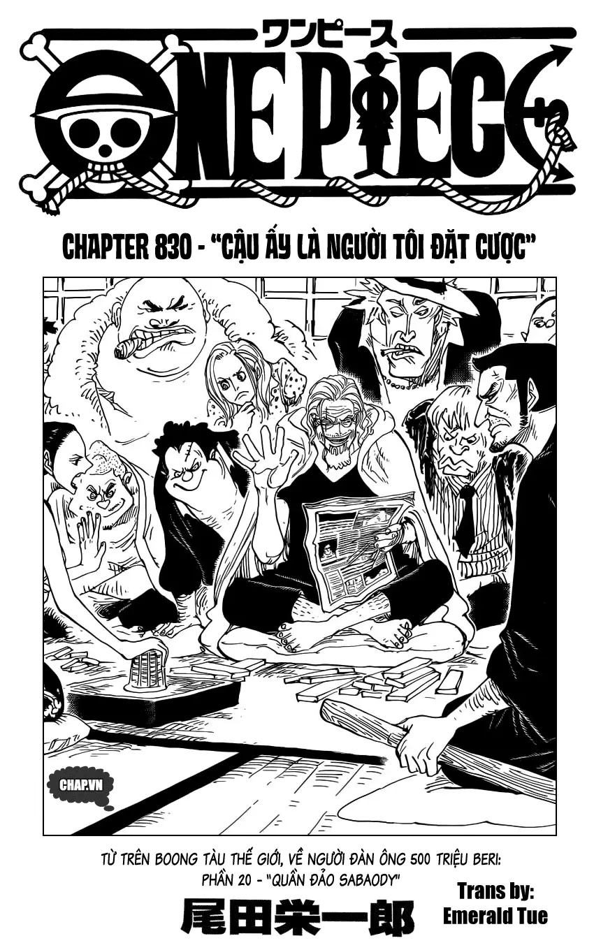 One Piece chương 830, trang 1