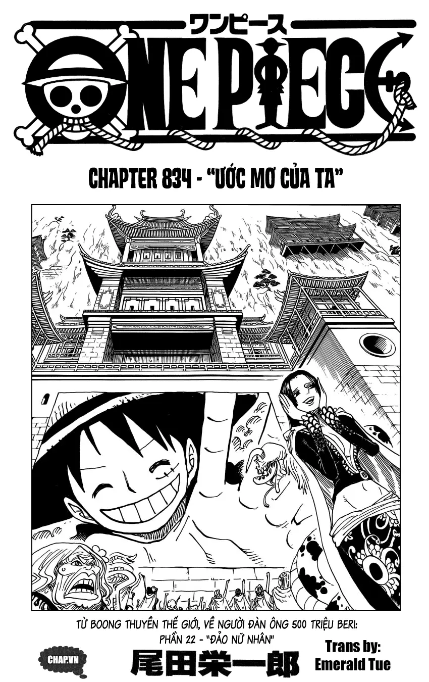 One Piece chương 834, trang 1