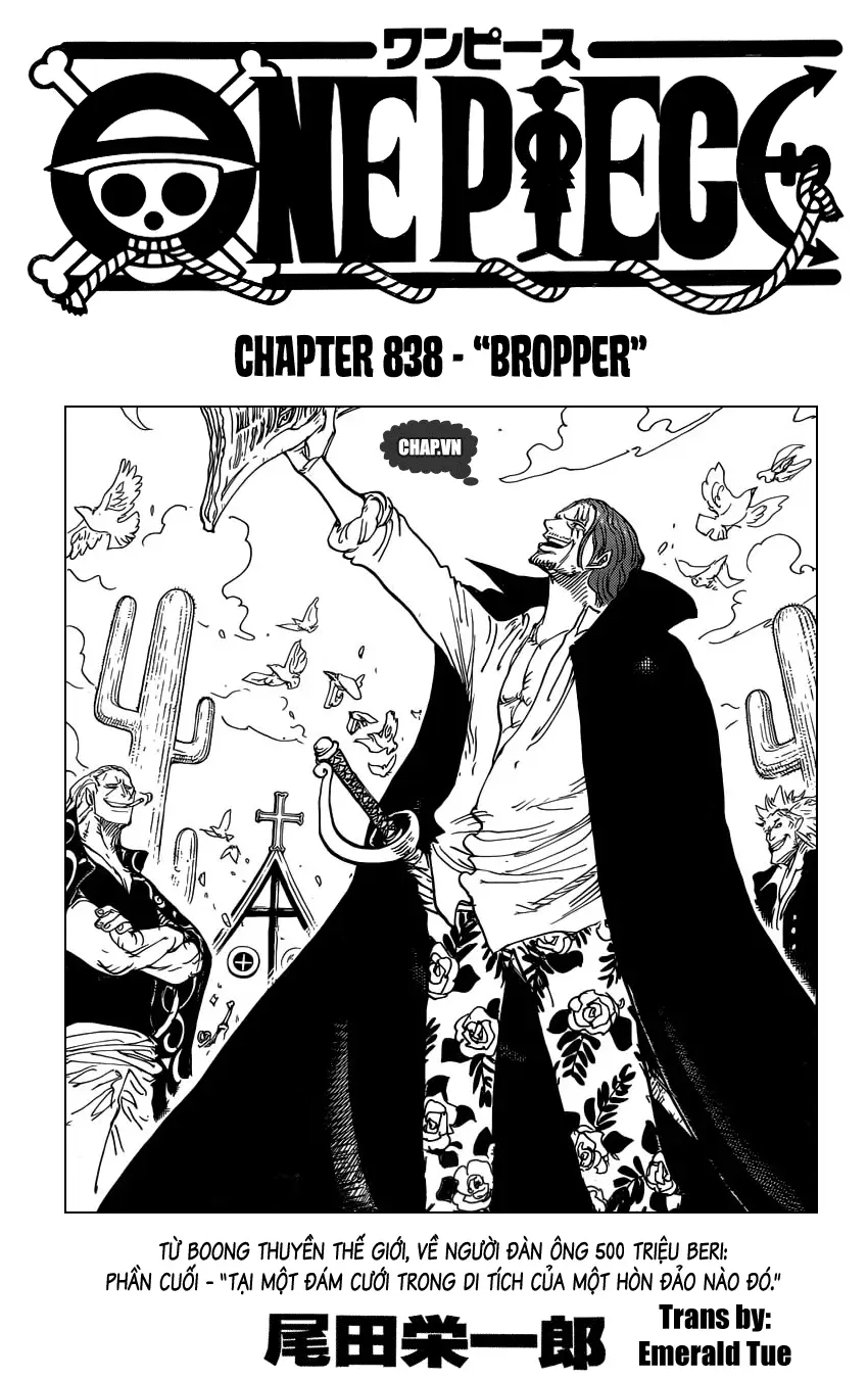 One Piece chương 838, trang 1