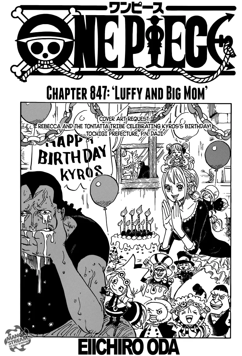 One Piece chương 847, trang 1