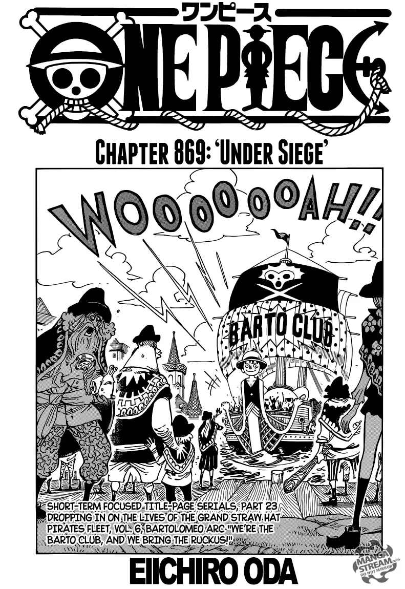 One Piece chương 869, trang 1