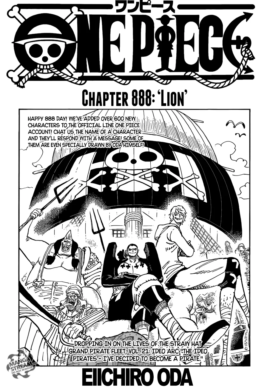 One Piece chương 888, trang 1