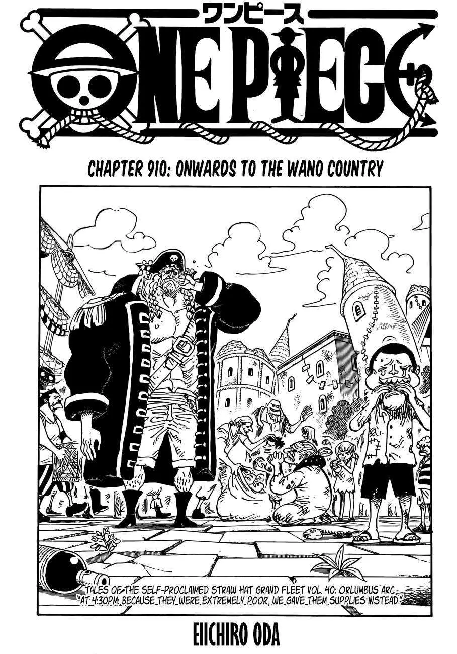 One Piece chương 910, trang 1
