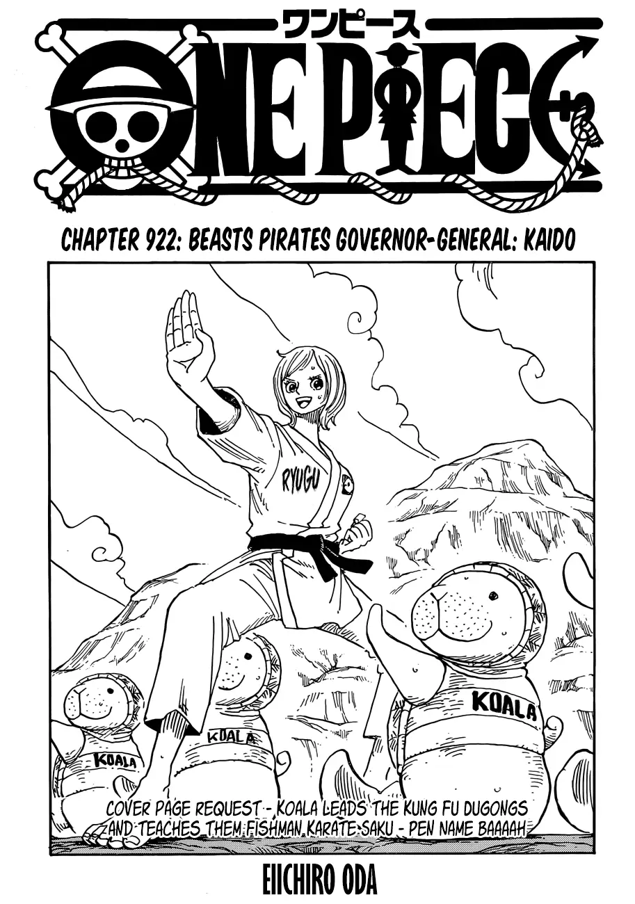 One Piece chương 922, trang 1